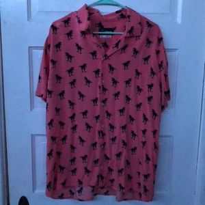 target brand pink dinosaur t shirt button down